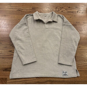 Sloppy Joe Collared Sweatshirt Collar 02 Size 1 Small Pale Taupe